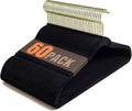 Flottian 60 Pack Black Velvet Hangers Non Slip,Felt Hangers with Gold Hook