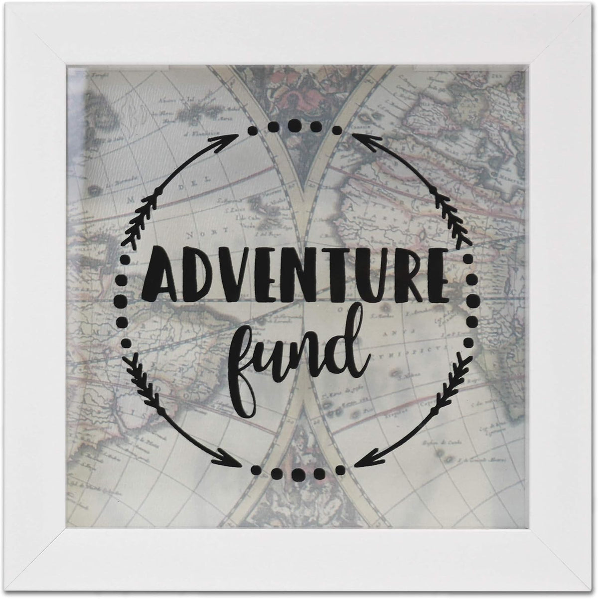 Lawrence Frames 8x8 Adventure Fund White Shadow Box Frame