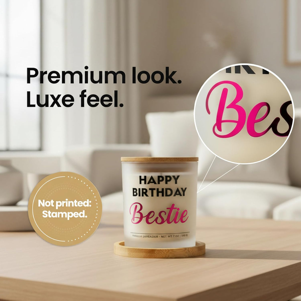 Best Friend Birthday Gifts for Women - Happy Birthday Bestie Candle Set