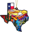 Texas Acrylic Ornament, Texas Christmas Ornament, Sunset Desert Cactus River Hanging, Souvenir Gift for Christmas Tree or Home Decor, Gift Exchange Present