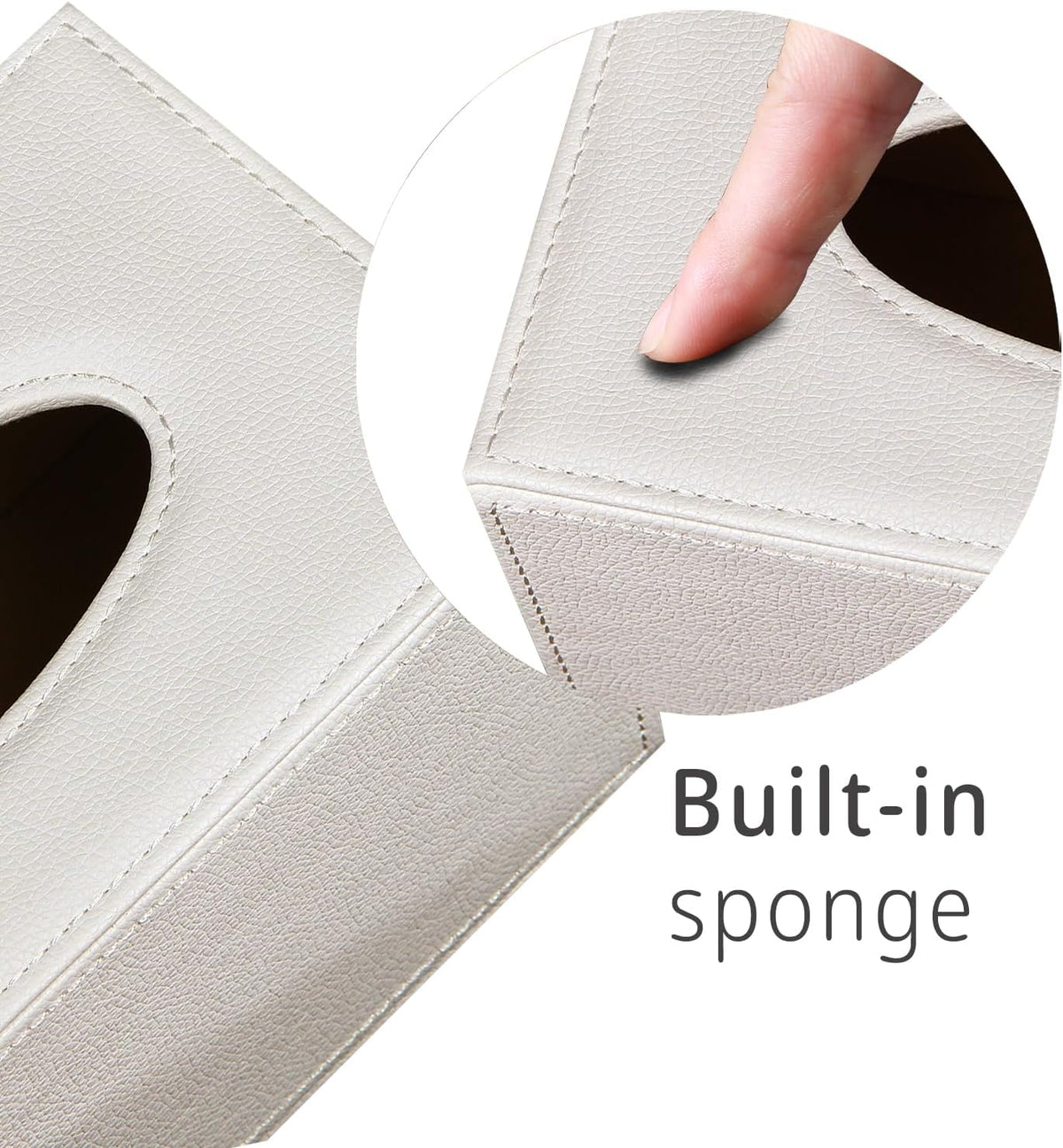 Linen Tissue Box Cover Rectangle,Aesthetic Facial Tissue Cube Box Holder