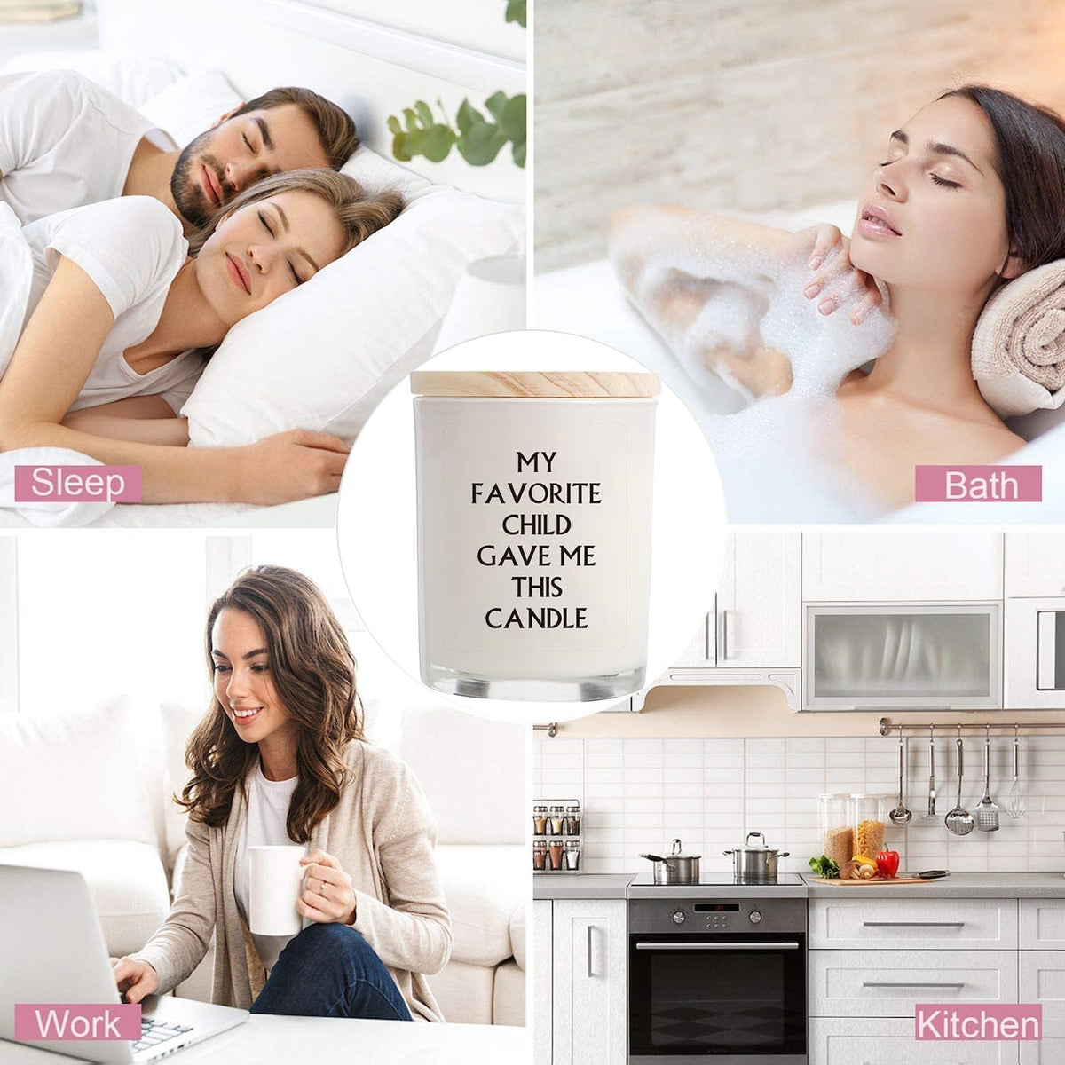 Gifts for Mom from Daughter Son - Funny Birthday & Mothers Day & Thanksgiving & Christmas Gift, Lavender Candles(5.8oz)