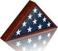 Flag Display Case for 5x9.5 Burial Flag - Solid Wood - Glass Front