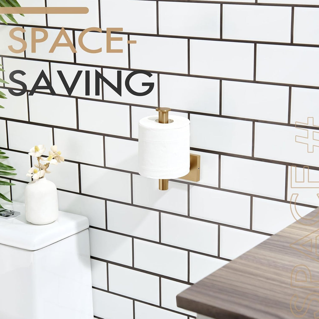 KOKOSIRI Toilet Paper Holder Toilet Roll Holders Hold Mega Rolls Kitchen Bathroom Tissue Paper Dispenser Champagne Bronze Stainless Steel, B2008CPG