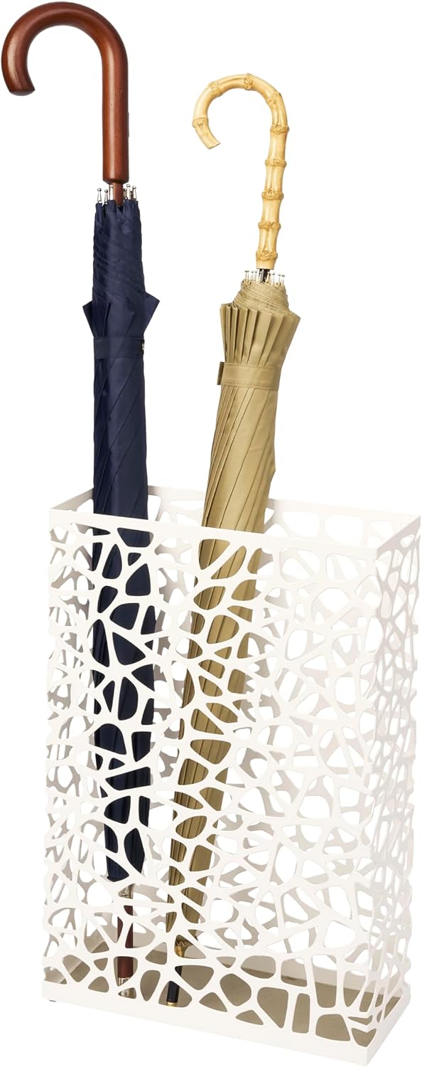 YAMAZAKI Home Nest Umbrella Stand - Storage for Umbrellas and Walking Canes - Rectangle - Steel - Holds Up to 10 Umbrellas