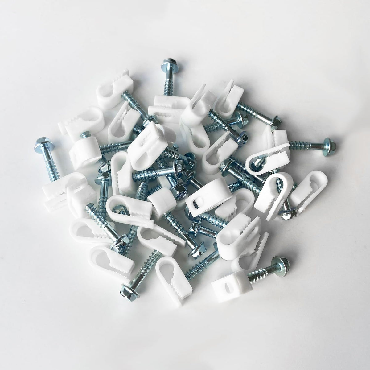 Round Cable Clip with Screws for Starlink Ethernet Cable, Wire Clip, Cord Clips for Starlink Cables Wall Installation, Coaxial Cable Organizer Clips for Hanging -10 Pack