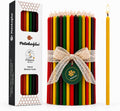 Petekoğlu 100% Natural Beeswax Candles (40 Pack) – Thin Taper Multi Color Set (20 cm) for Birthday, Church, Prayer, Christmas & Home Decor
