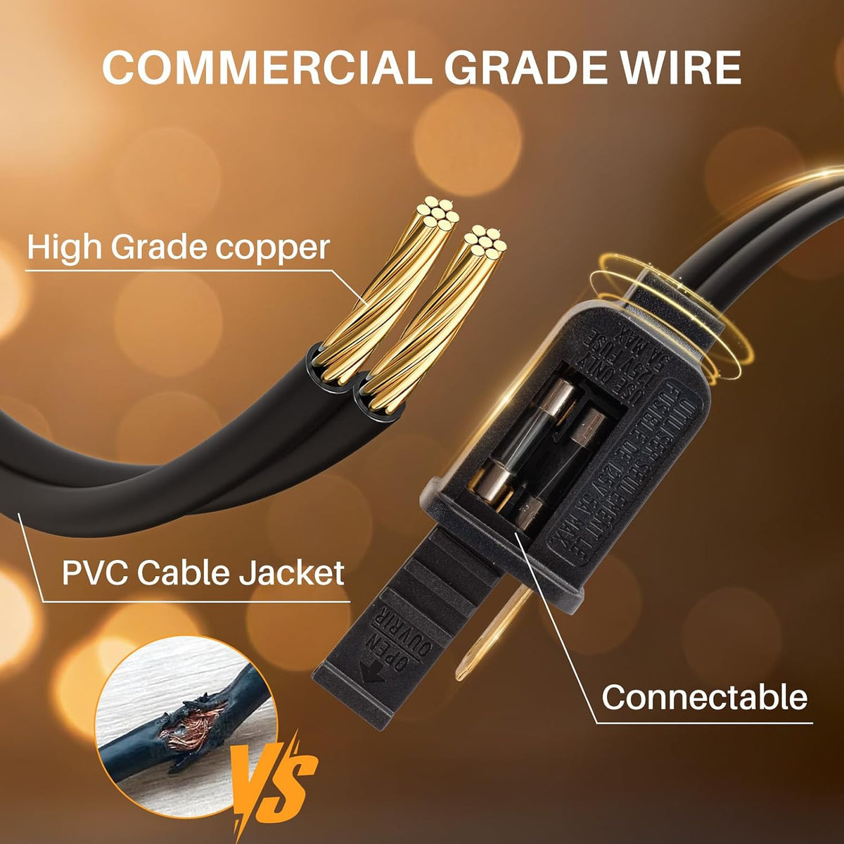 25 FT 2700K Outdoor String Lights,13 Plastic Edison Bulbs, E12 Base