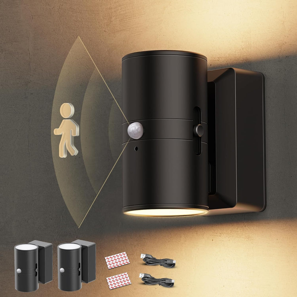 L LOHAS LED Motion Sensor Night Light, Rechargeable Night Light