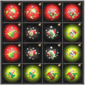 16Pcs Double-Sided Christmas Balls Tree Ornaments Set Decorations Baubles