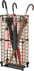 AWTATOS Umbrella Holder Entryway, Umbrella Stand Freestanding, Brown