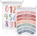 2 Pcs Reading Corner Decor for Classroom Rainbow Hamper Basket