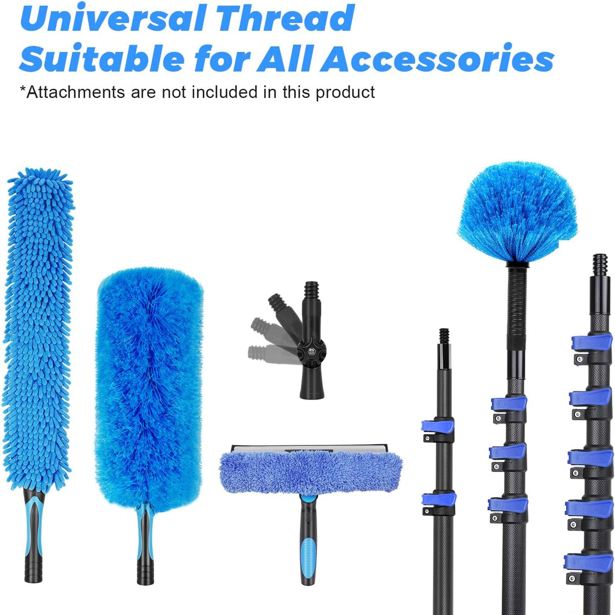 30 Foot High Ceiling Duster Kits with 4.7-24FT Carbon Fiber Extension Pole
