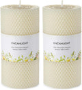 3x6 Inch Pure Natural White Honeycamb Beewaxs Pillar Candle Rolled Candles
