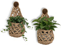 Macrame Plant Hanger Set of 2, Boho Wall Hanging Planter for up to 6" Pots