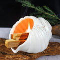 MOUGIGI Ceramic Conch Palo Santo Burner Holder - Mini Chiminea Incense