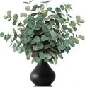 TOPHOUSE 6 Pack Artificial Silver Dollar Eucalyptus Stems for Vase Decor