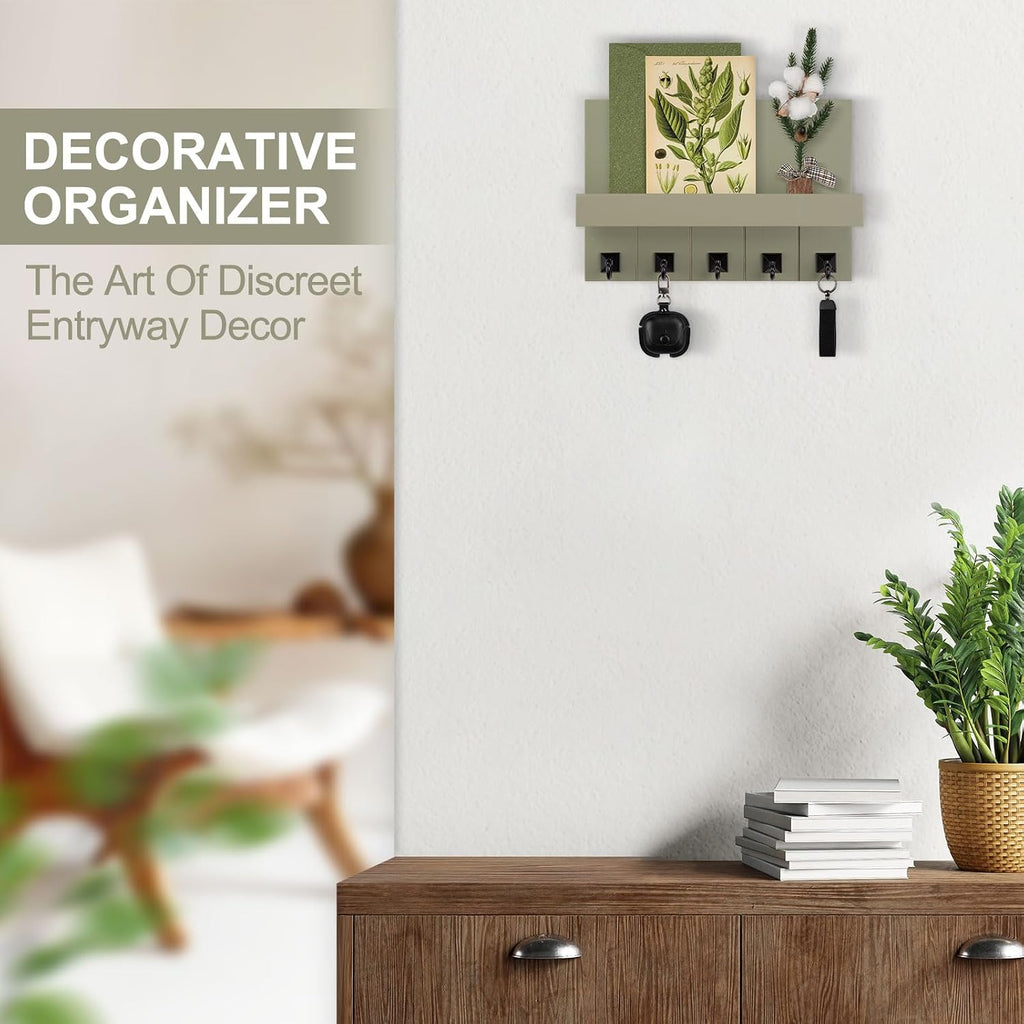 Key Holder for Wall, Decorative Key Holder with Shelf