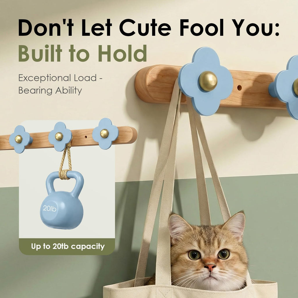 Tindbea Upgreded Heavy Duty Coat Rack Wall Mount for Entryway, Kids' Room