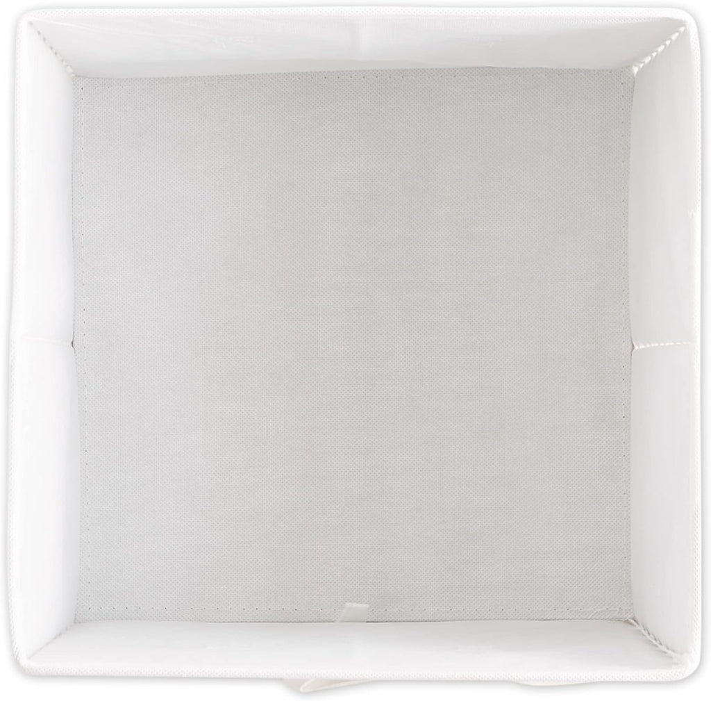 DII Collapsible Storage Organizer Bin, Small, 11" Cube, White, 4 Count