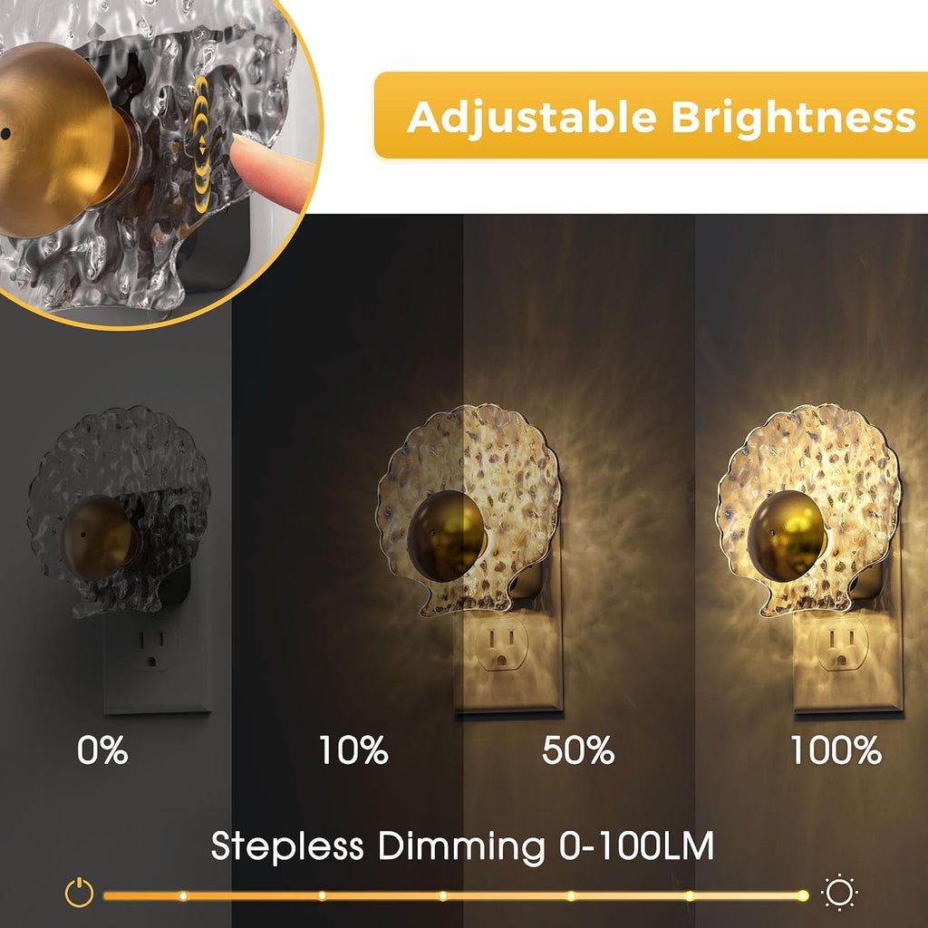 L LOHAS LED Shell Night Light, 2 Pack, Night Lights Plug into Wall