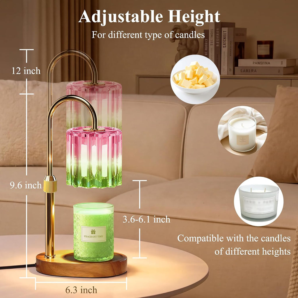Candle Warmer Lamp, with Timer Dimmer Adjustable Height, Home Decor, Room Decor, Wax Melt Warmer for Candles, Gifts for Mom, Gifts for Mother's Day, Birthday Gifts for Women