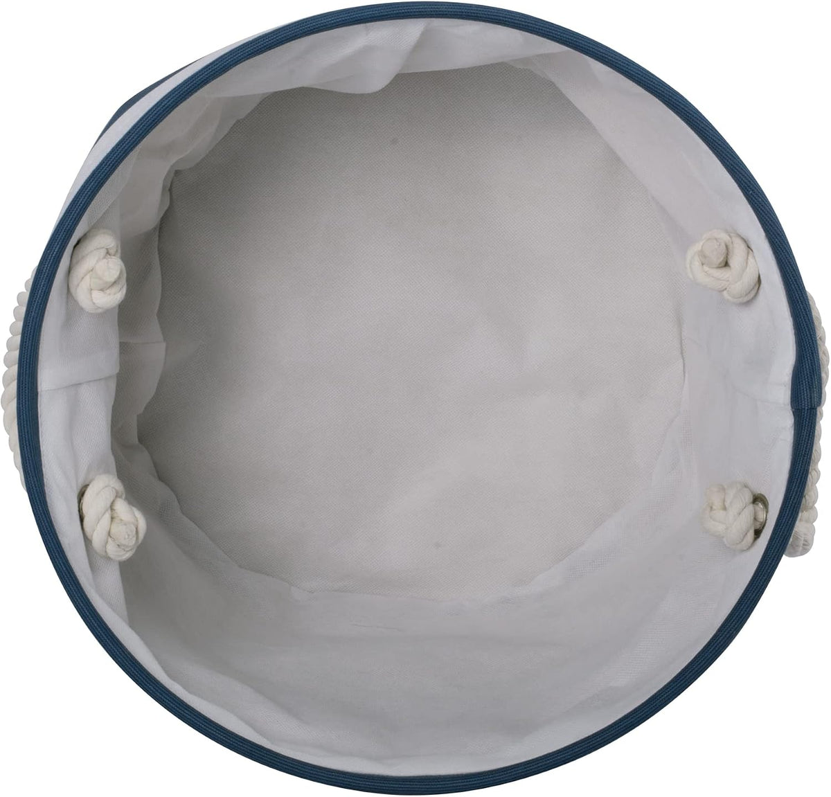 Bone Dry Dog Toy Basket, Round Navy Large, Collapsible