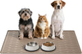 Large Dog Mats for Food and Water, 32"x24" Waterproof Pet Food Mats for Floor Nonslip Silicone Bowl Mats with Raised Edges