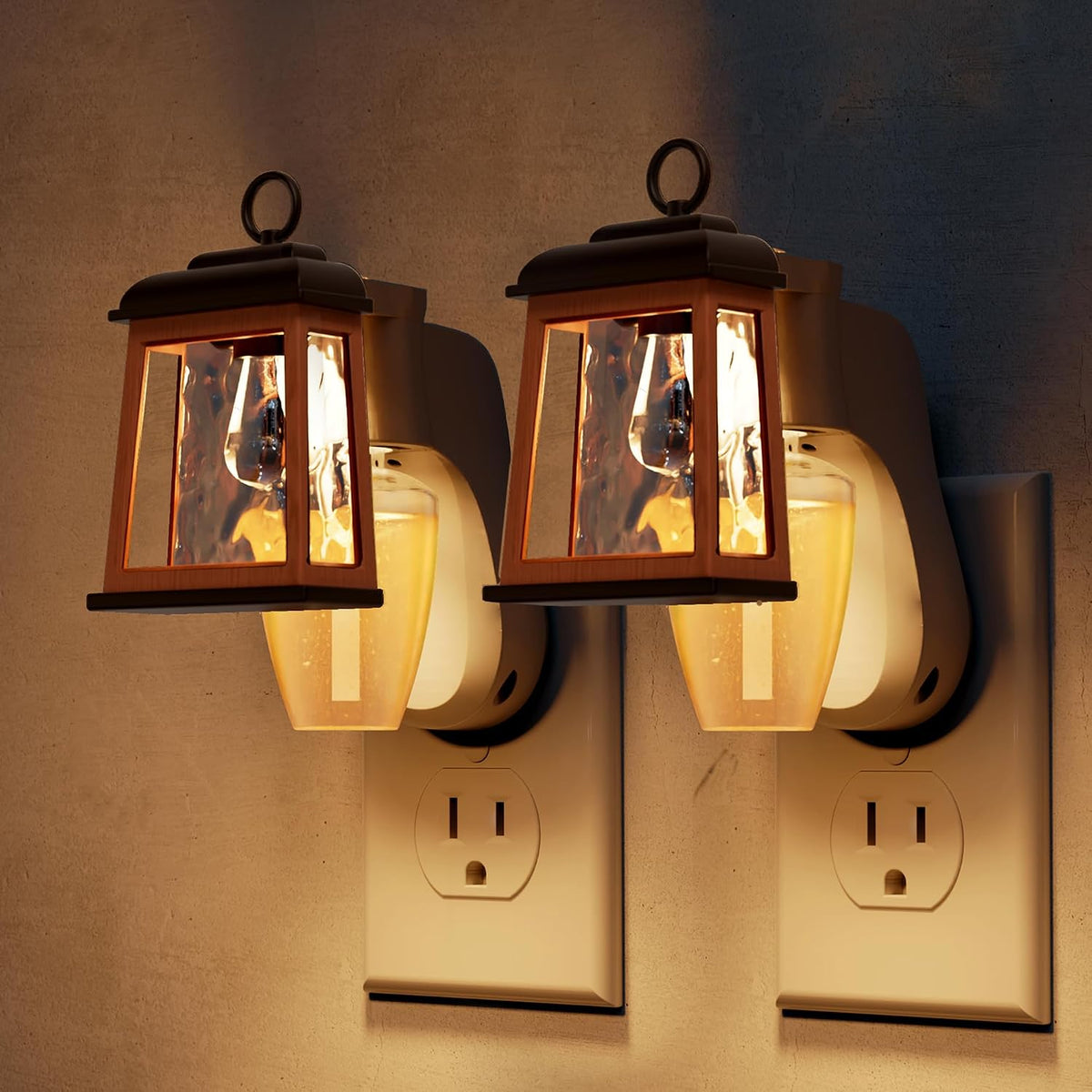 L LOHAS LED Wall Fragrance Plug in Night Light, Fits Standard Wall Fragrance Refills, 2Pcs, 0-100LM Adjustable Brightness, 90°Rotary Plug Essential Oil Diffuser for Hallway, Bathroom
