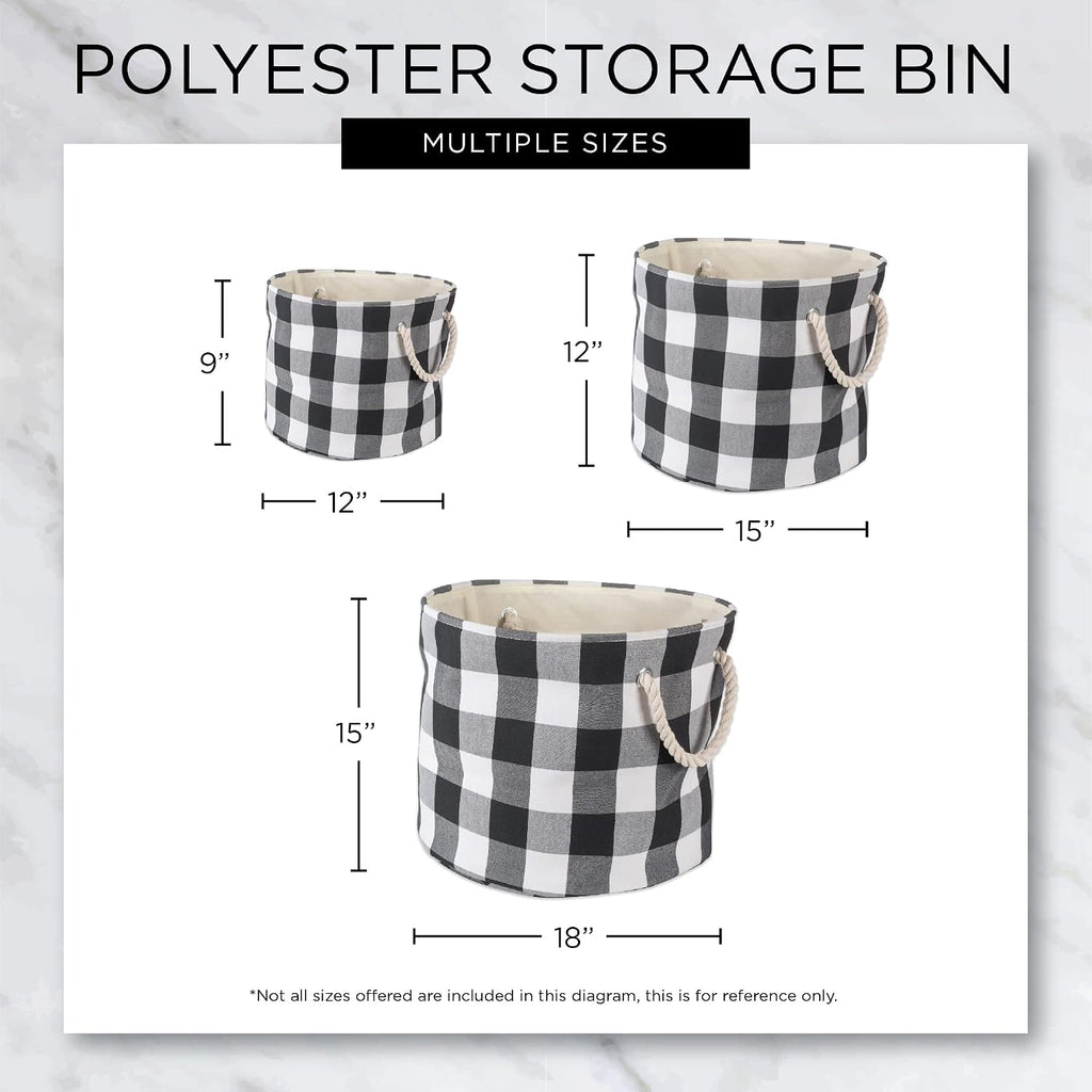 DII Polyester Storage Bin, Gold Metallic Collection Collapsible with Handles, Large Round, Pineapple