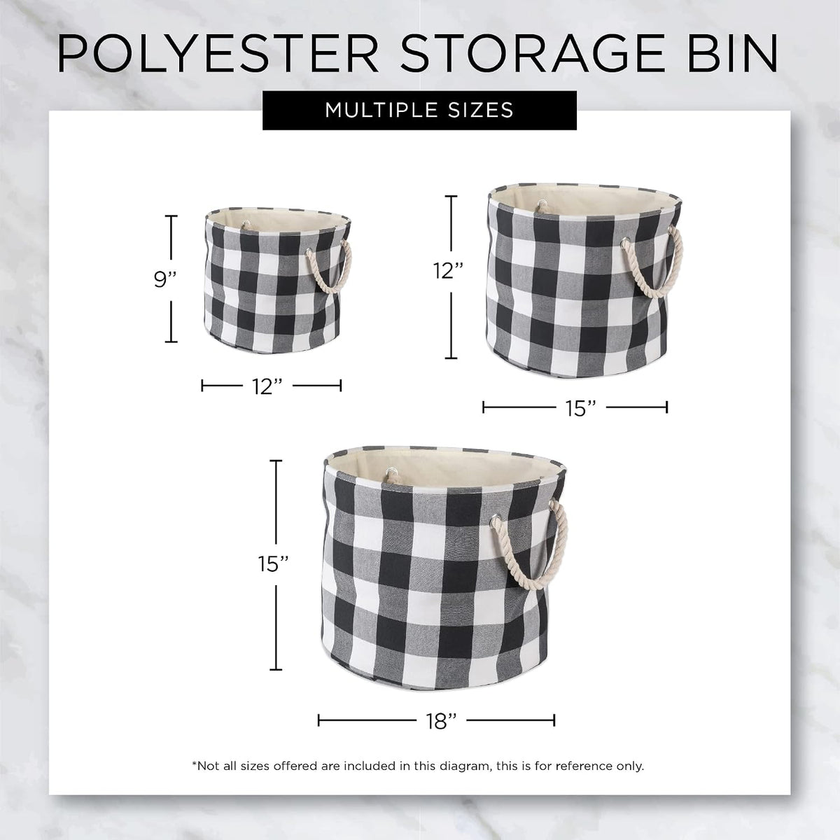 DII Polyester Storage Bin, Gold Metallic Collection Collapsible with Handles, Large Round, Pineapple (Pack of 4)
