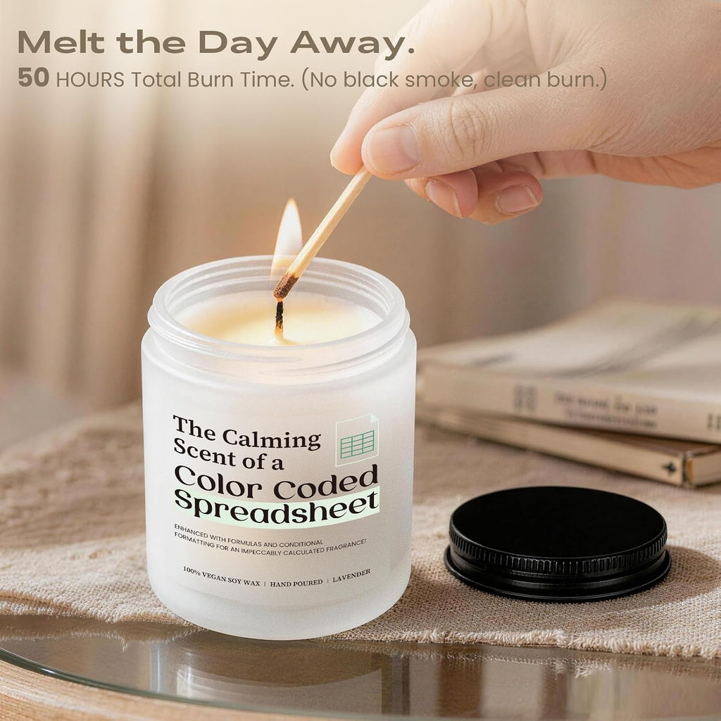 Funny Candle Gifts for Accountant, Accountant Gifts for Data Analyst CPA