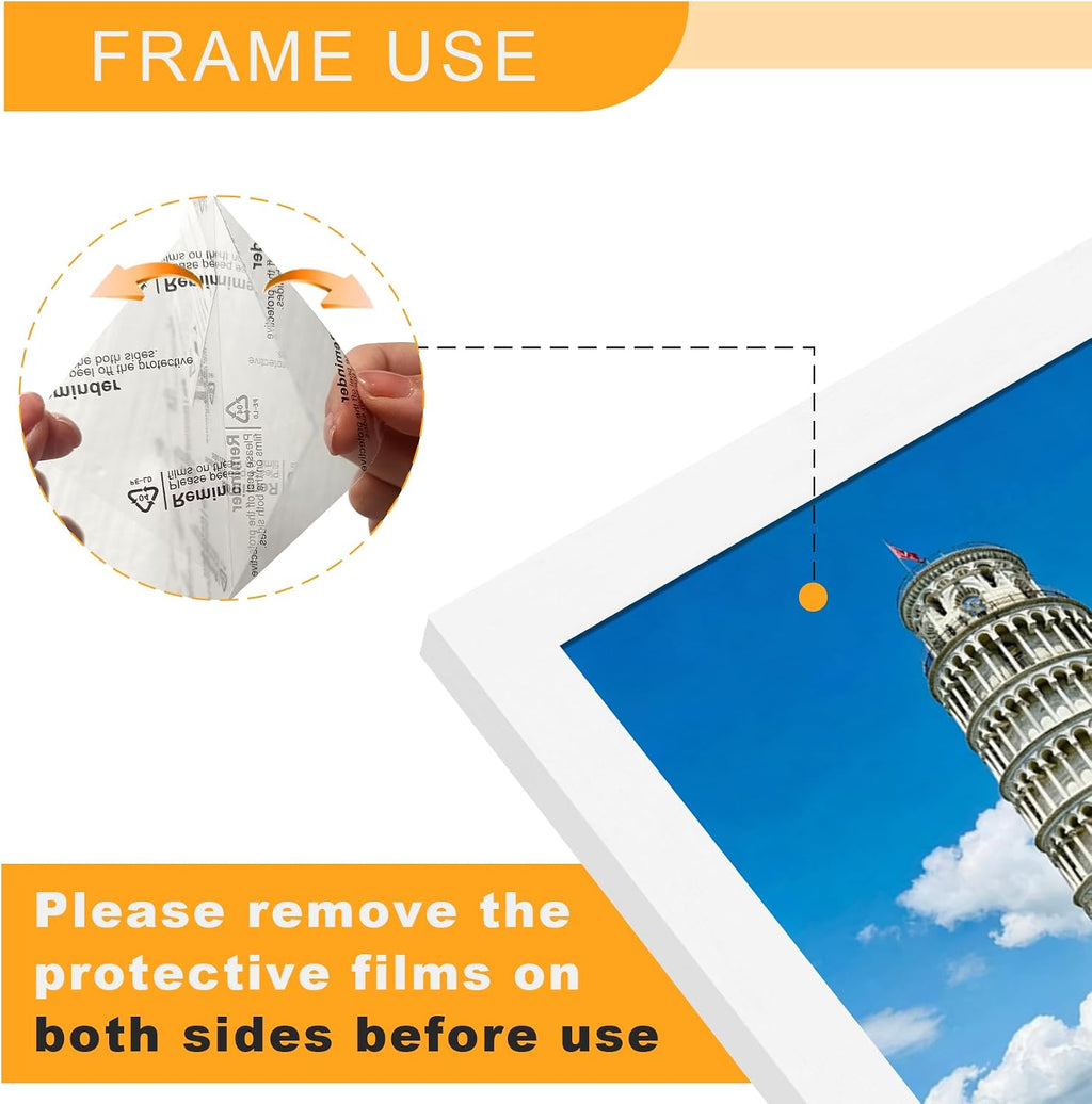 BESCRCL 11x14 Picture Frame Set of 6, Gallery Wall Decor Frames, White