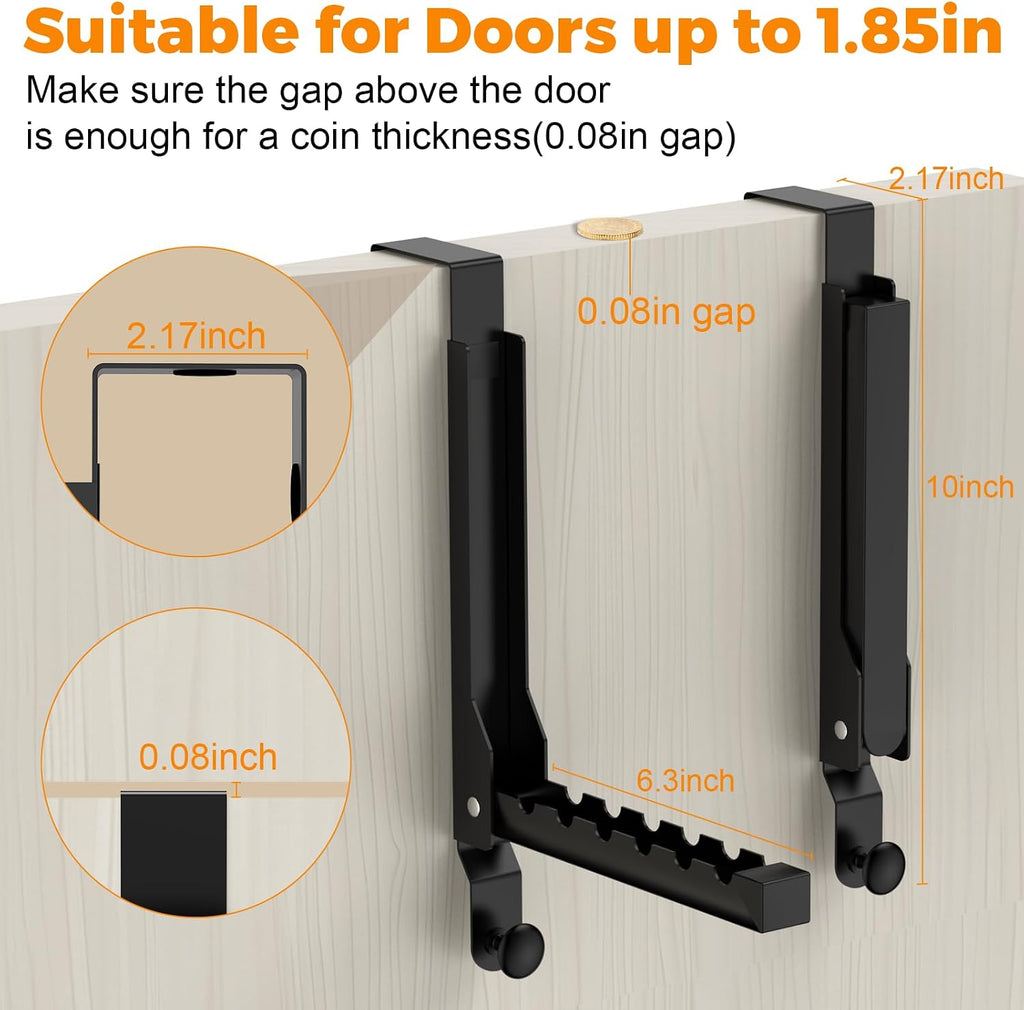 2 Pack Over The Door Hooks & Drying Rack
