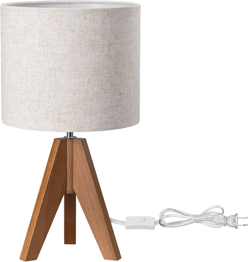EDISHINE Tripod Table Lamp, Small Cute Bedside Lamp, 14.2 Inch, E26 Base