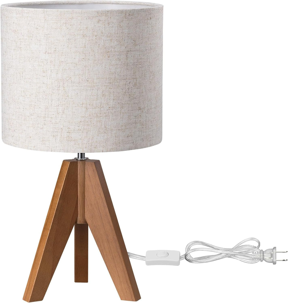 EDISHINE Tripod Table Lamp, Small Cute Bedside Lamp, 14.2 Inch, E26 Base