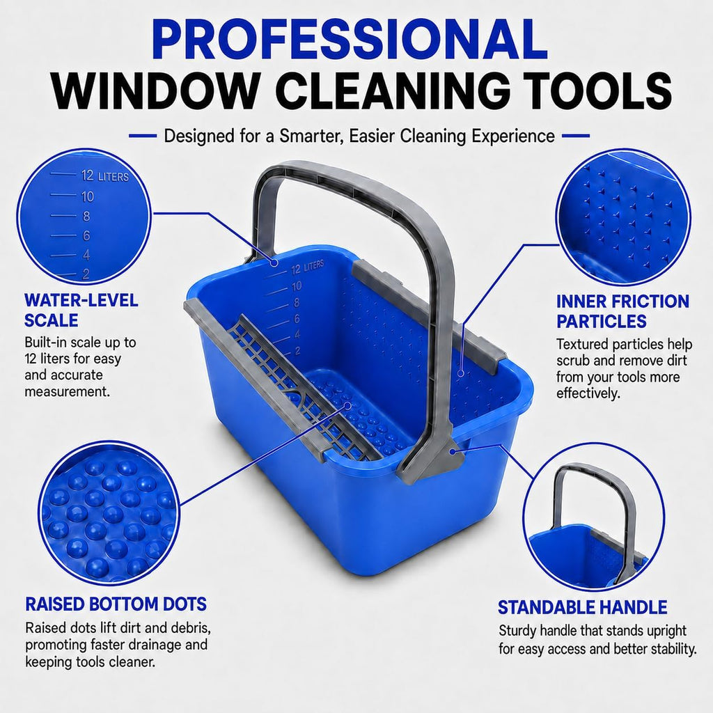 Professional Window Cleaning Kit with 3 Gallon Bucket