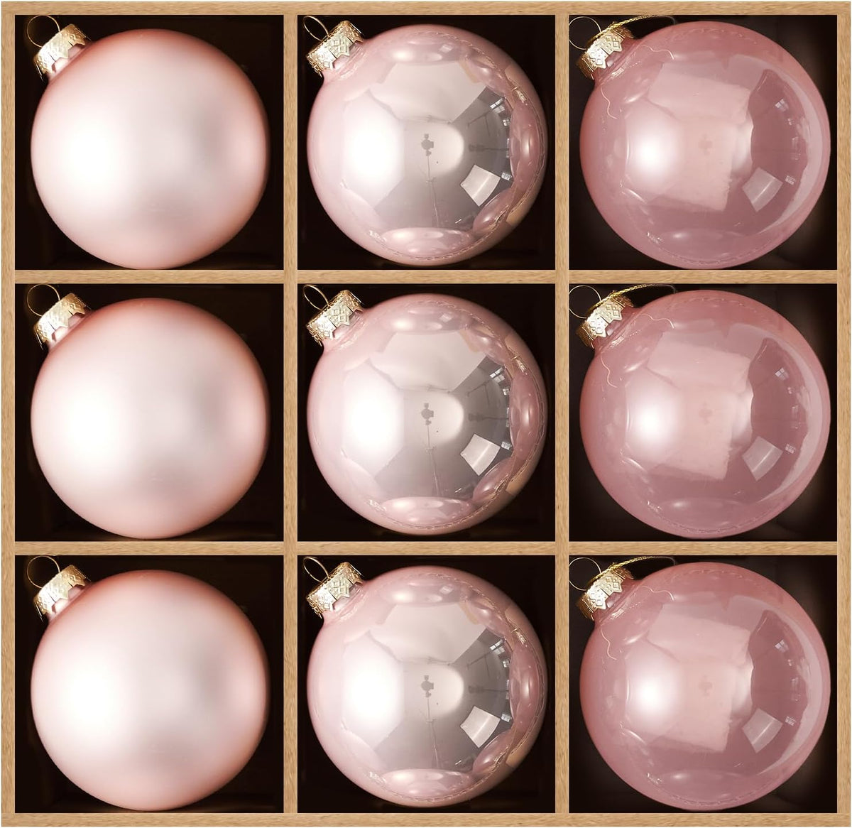 DN DECONATION Christmas Tree Decorations Ball, Pink Glass Christmas Ball