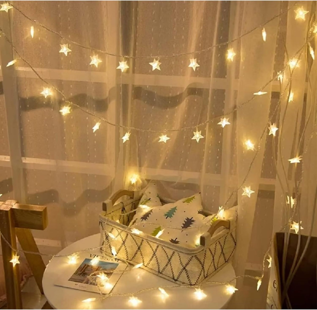 Star String Lights, Merdeco 33ft 80 LED USB Powered Star String Lights Warm White Fairy Lights for Birthday Party Wedding Christmas Home Decoration