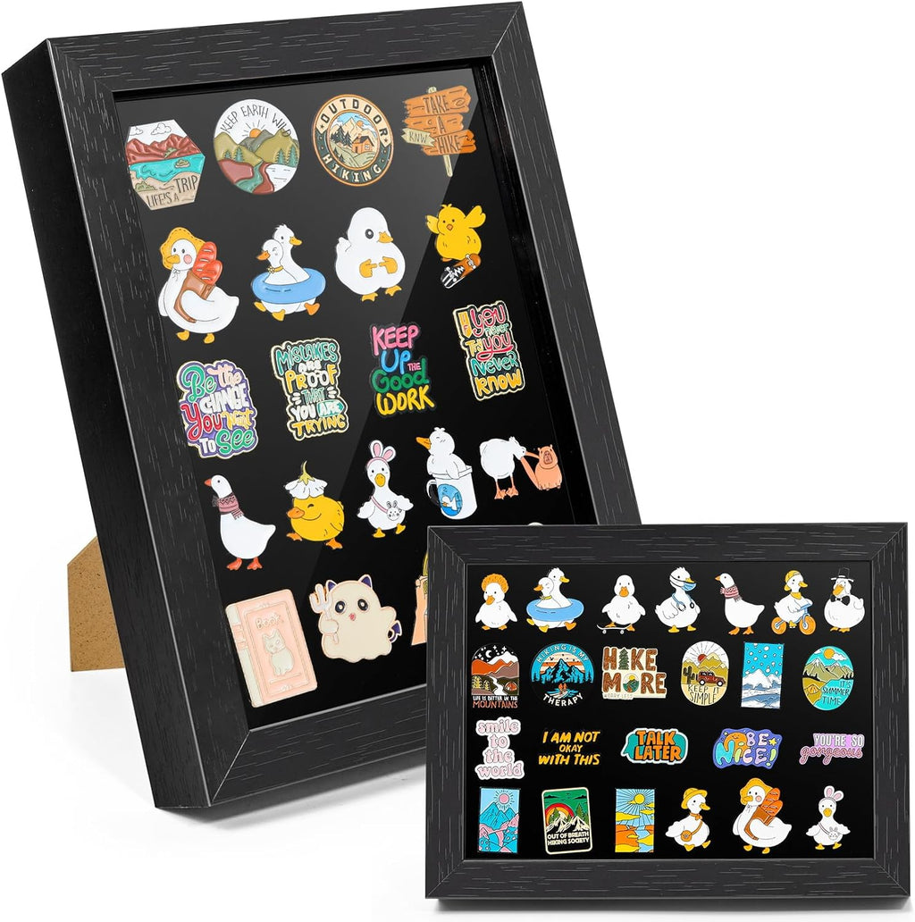 tutata 7x9 Pin Display Frame, Wall & Desktop Mount Shadow Box, Black