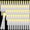 Macarrie 108 Pieces Flameless LED Taper Candles, White, Warm White Light