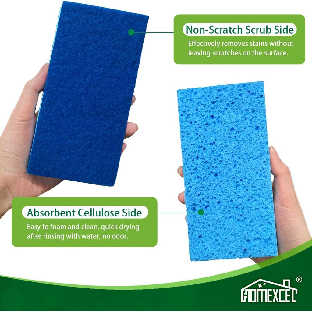 HOMEXCEL Extra Large Sponges Kitchen 6PK, Non-Scratch Sponge for Cleaning