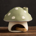 Ceramic Mushroom Incense Burner for Sticks, Cones and Palo Santo