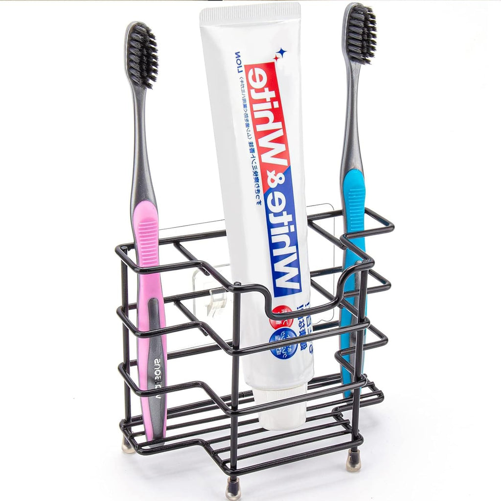 Toothbrush Holders for Bathroom, 3-Slot Black