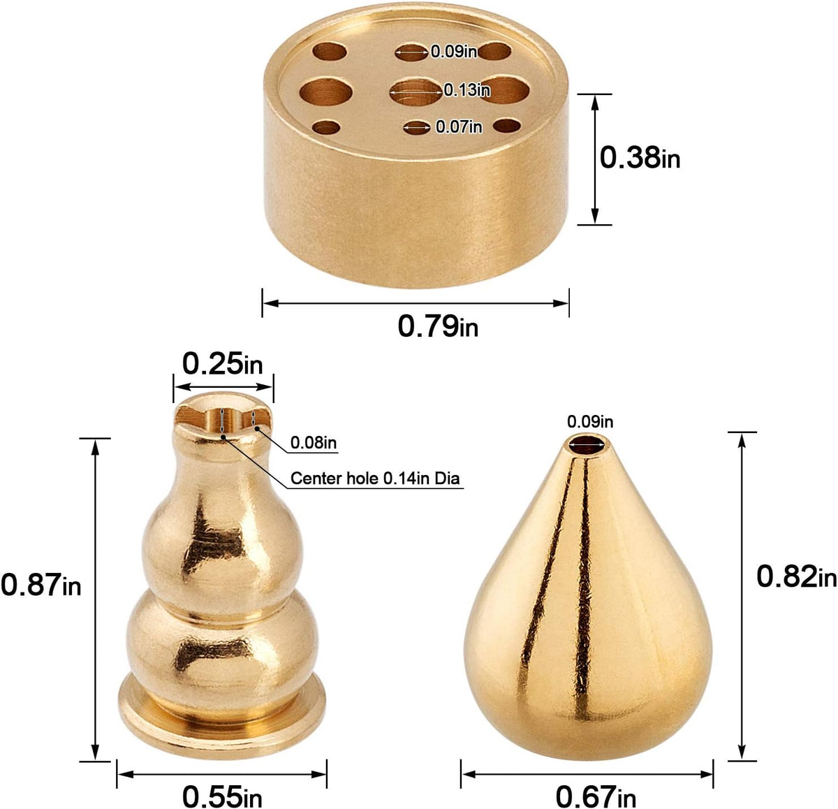 OIIKI Brass Incense Holder, Coil Incense Burner, 3 Styles