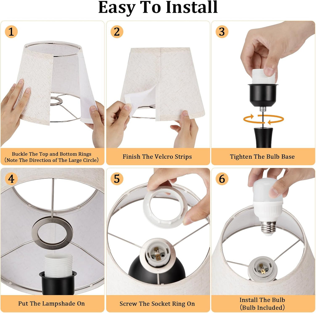 16.1" Touch Table Lamp for Nightstand, 3 Way Dimmable Small Bedroom Lamp