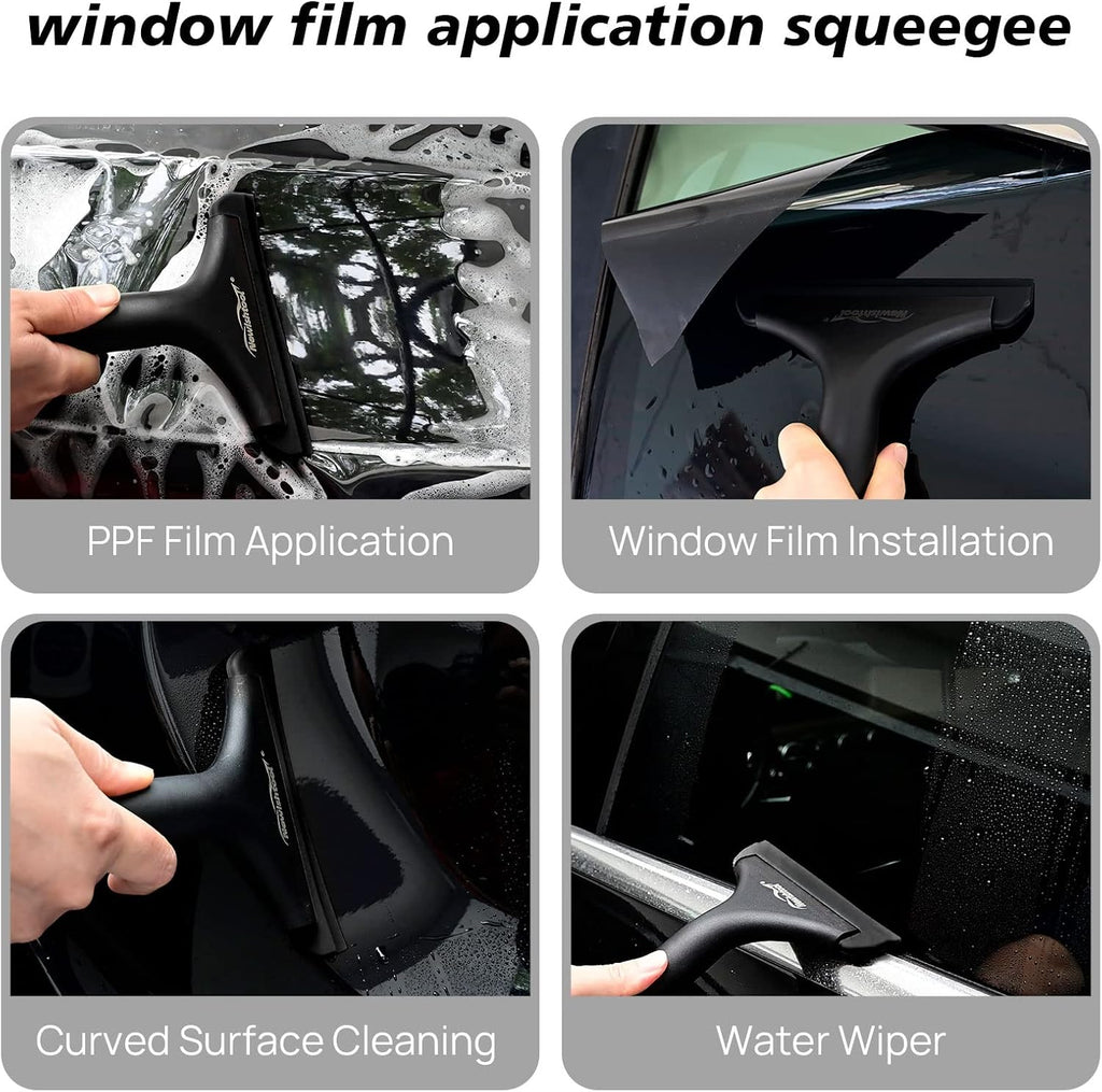 NEWISHTOOL Window Tint Tool Small Squeegee Bathroom Shower Squeegee Black