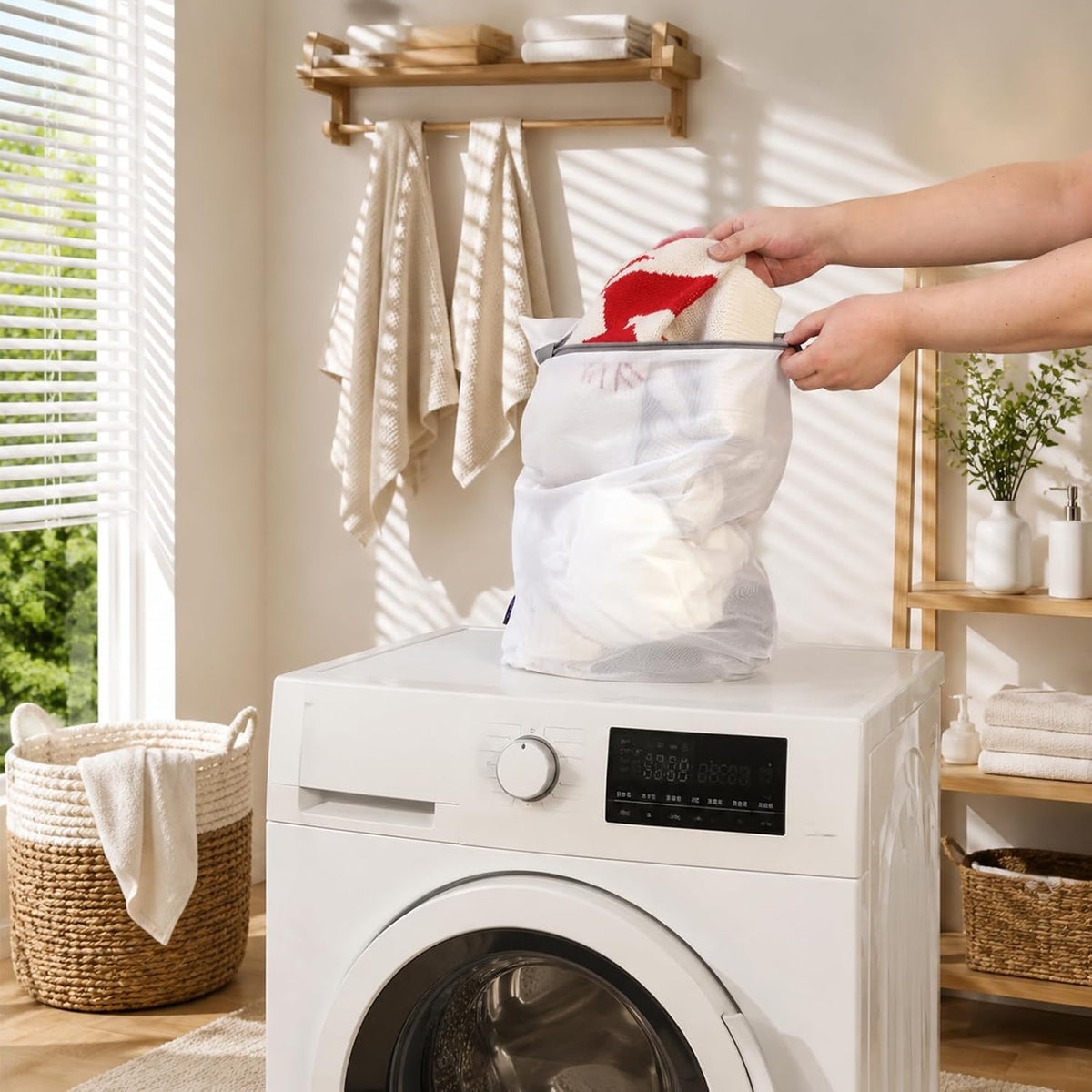 Laundry Bag Reusable Polyester Fine Mesh Laundry Bag | Protect Delicates and Underwear, Tumble Dryer Safe, Works for Laundry and Storage 3PC