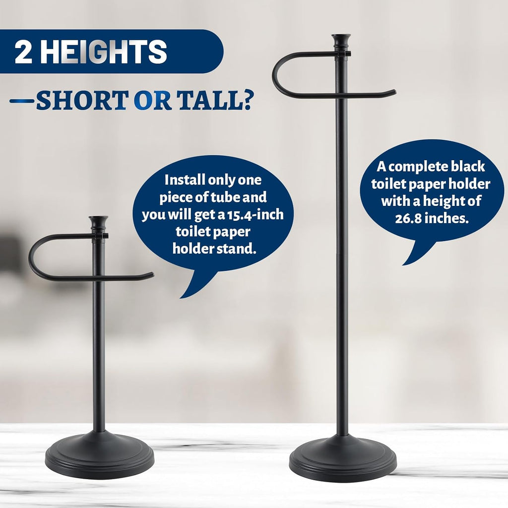 Toilet Paper Holder Free Standing,Sturdy Metal Toilet Paper Holders Stand