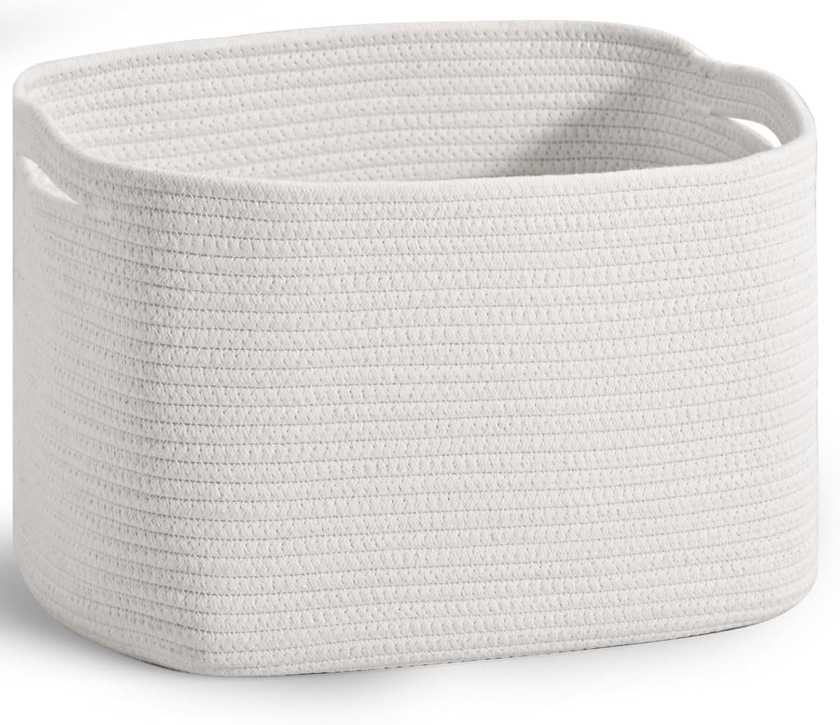 ICERZCZ Woven Cotton Rope Baskets for Gifts Empty, 15×11×9.5 Off White